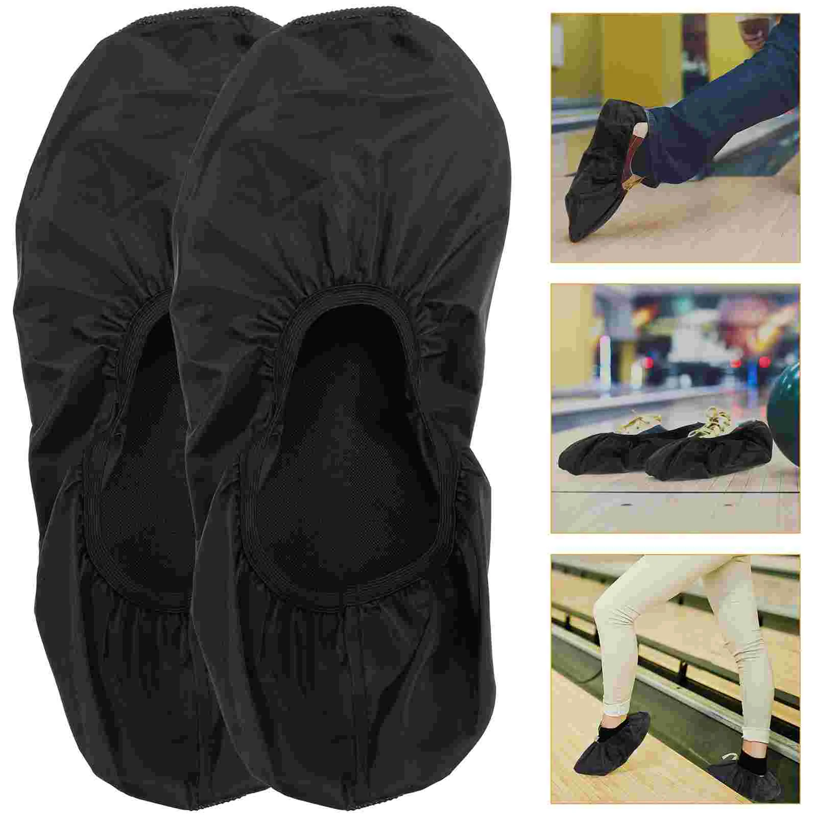 

2 Pcs Booties Bowling Shoe Covers Sneaker Shoes Accessories Black ‎Polyester Rain