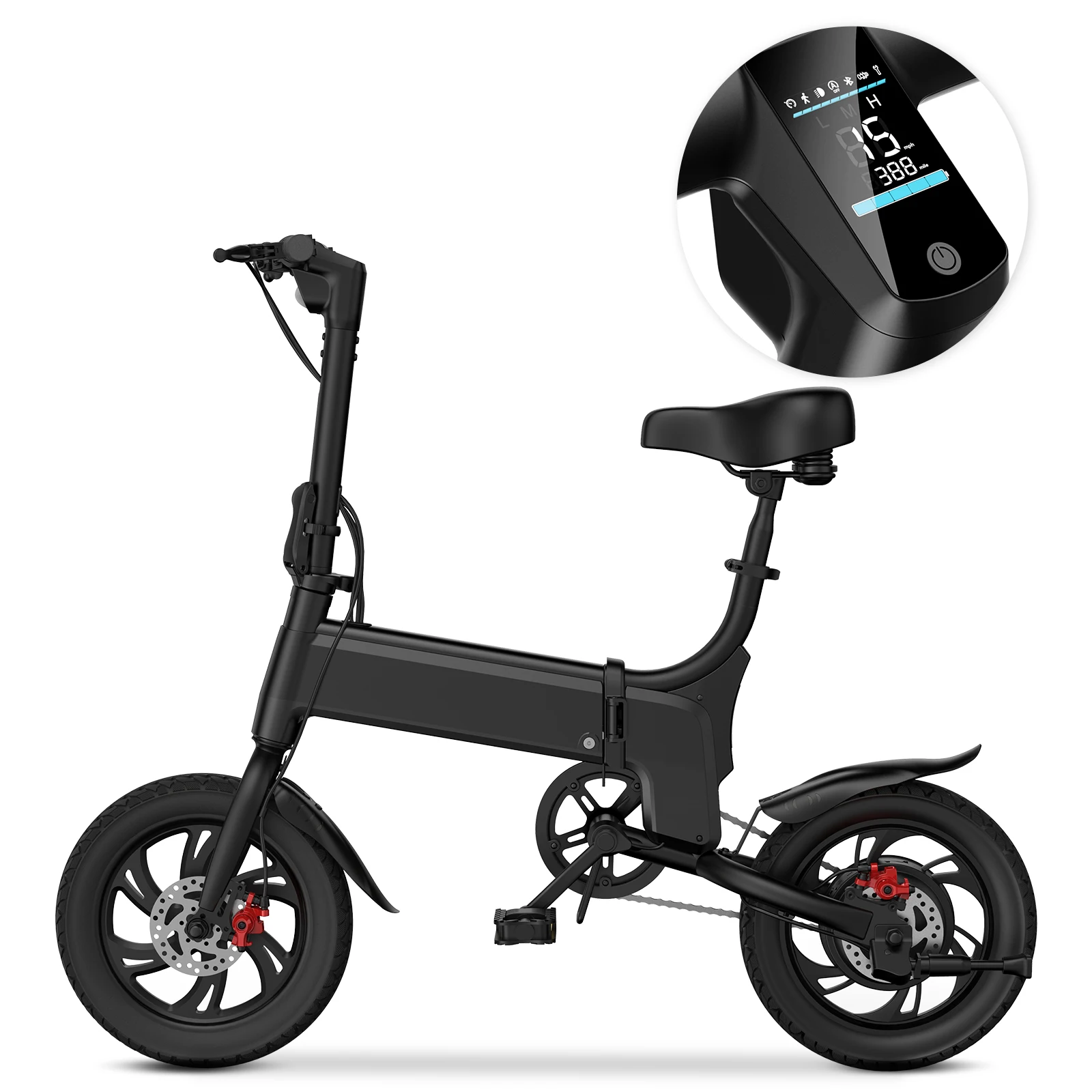 CE Certified 350W Mini Foldable E-Bike: 40-60km Range Brushless Electric Bike