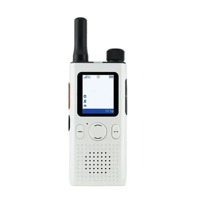 ABKQ-AT1 Upgraded 5G POC Radio, 2200Mah Two-Way Walkie Talkie For Hiking Camping, Unlimited Distance Nationwide Intercom White