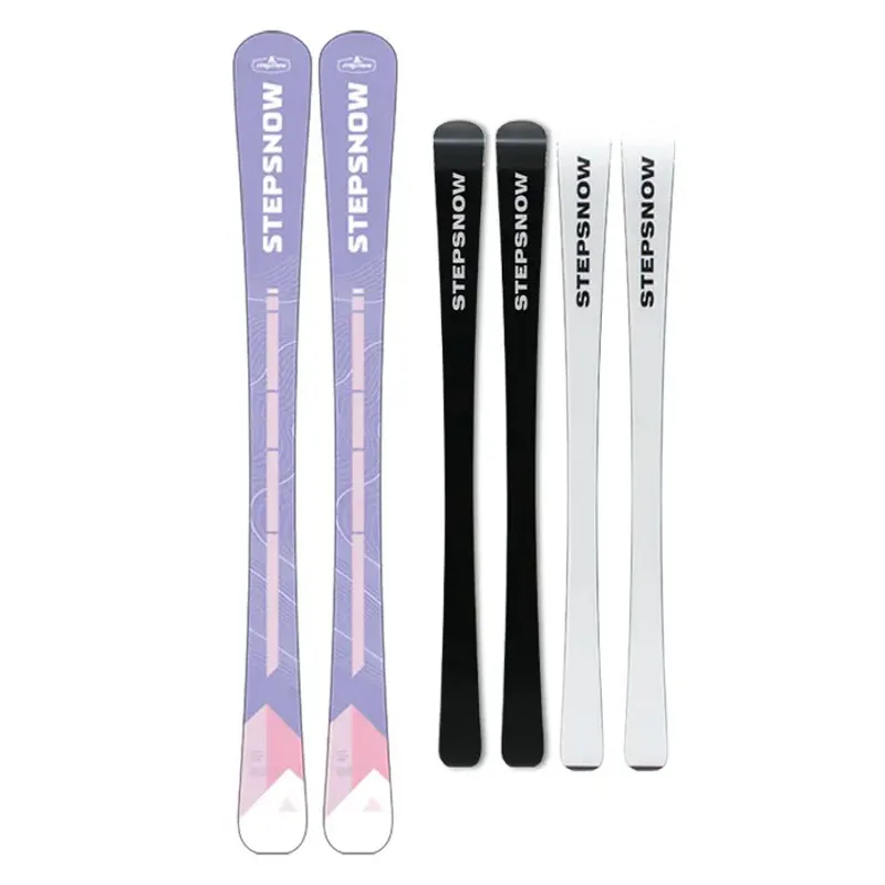 Personalized Adult Alpine Ski Set with Poles Bindings Ratchet Buckle Boots for Snowboarding & Skiing