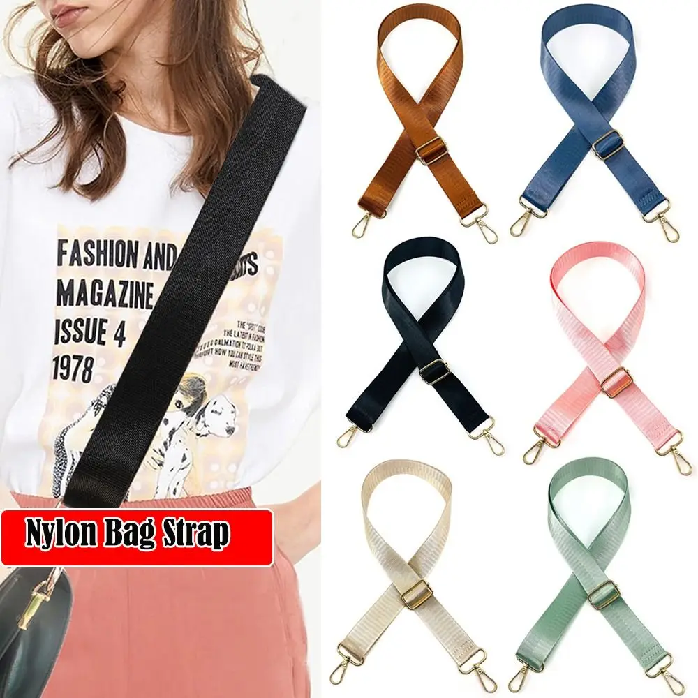 Nylon Bag Strap Solid Color Woman Colored Straps for Crossbody Messenger Shoulder Bag Accessories Adjustable Belts Straps