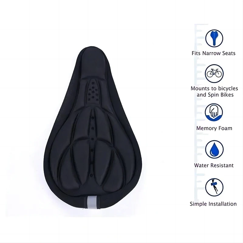 غطاء مقعد سرج الدراجة الناعم ثلاثي الأبعاد ، غطاء مقعد الدراجة ، وسادة إسفنجية سميكة للدراجة الجبلية ، وسادة تنفس خارجية ، ملحقات الدراجة #4
