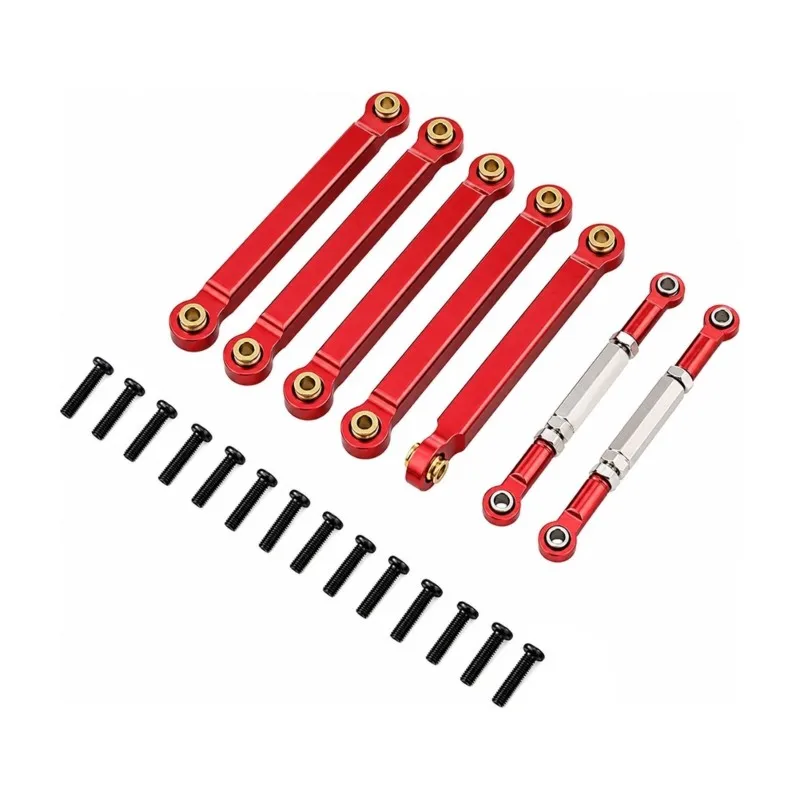 WOTT-For ZD Racing DBX-10 1/10 RC Car Replacement Parts- Metal Adjustable Tie Rods Linkage Set(7PCS) For Enhanced Durability Upg
