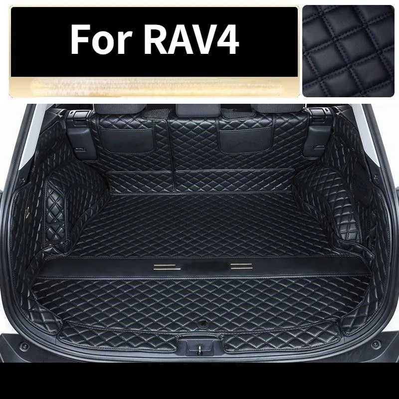 Car Trunk Mat For Toyota RAV4 2009-2024 PHEV Fuel Specialized Trunk Dirt Mat Interior Accessories Auto Styling Cargo Liner