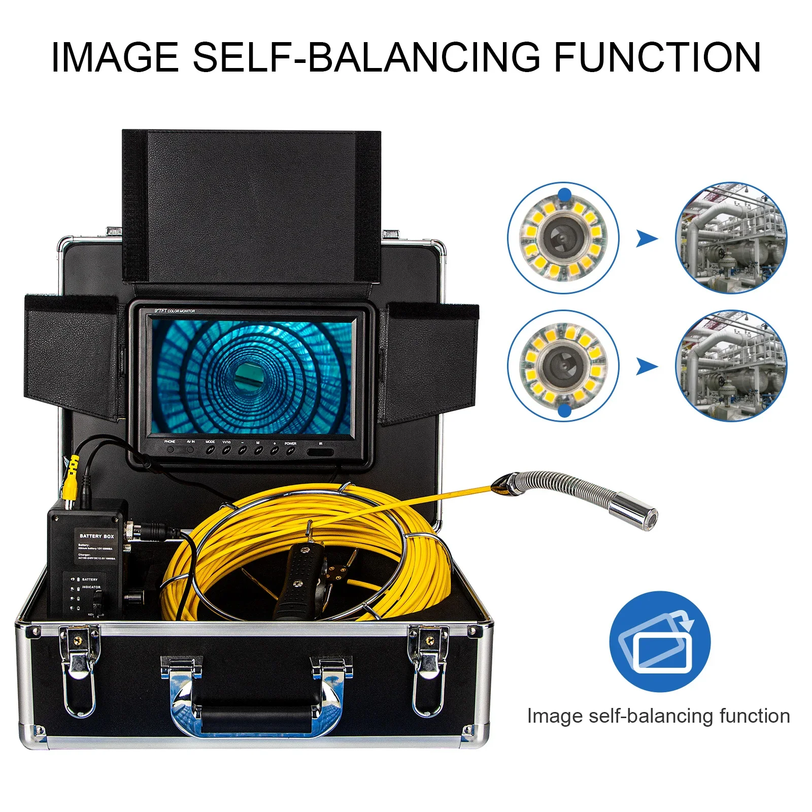 WP90F long Spring 23mm 512hz Sonde Transmitter 9inch Pipe Drain Sewer Inspection Camera System  stainless steel 304 camera 23MM