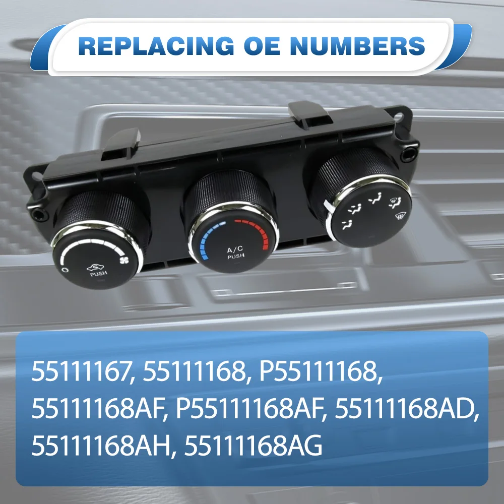 55111167 55111168 Heater Climate Control Module For Jeep Wrangler 2011-2013 18 Pins Air Conditioner Heater Control Unit