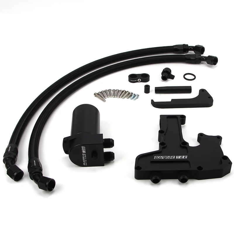 Car Baffled Oil Catch Can Reservoir Tank Oil Dipstick Hole Breathable Kettle For EA888 gen3 Engine 1.8 2.0T Golf MK7 BB-OCC-003