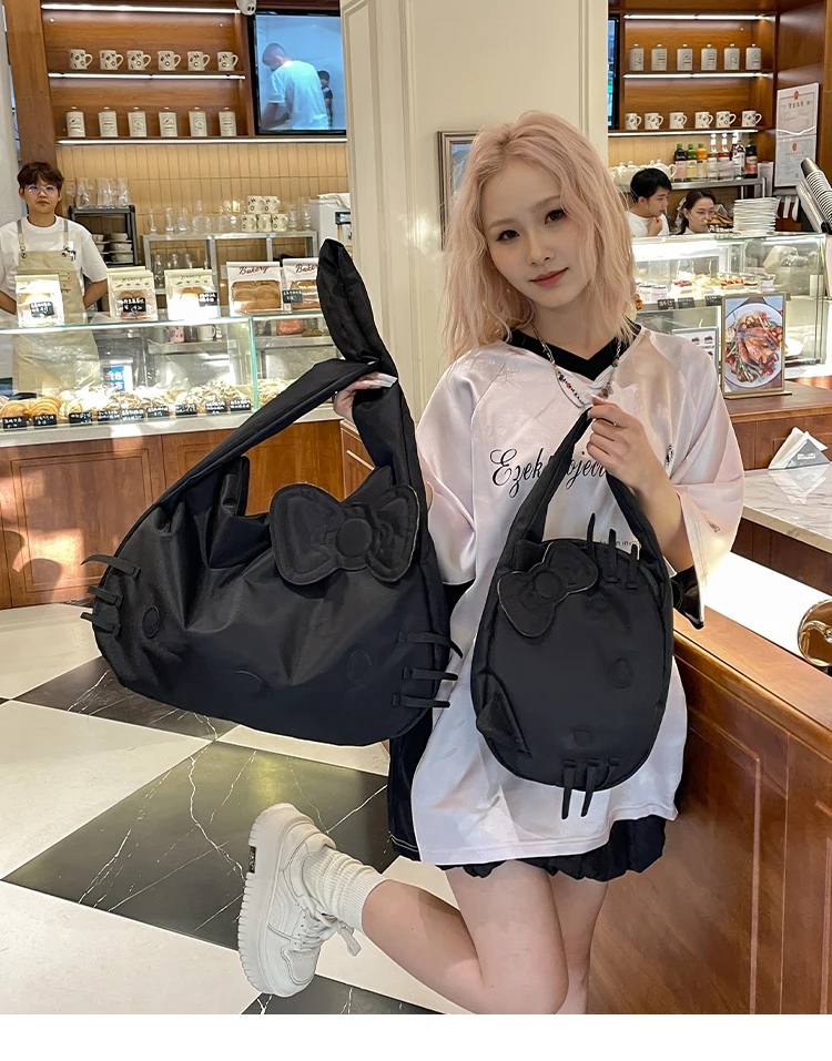Kawaii Hello Kitty sacs à bandoulière grande capacité 2025New Design Sense loisirs voyage sac de banlieue pour filles femmes Peluche point