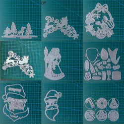 christmas Metal Cutting Dies Mold Scrapbooking Decoration Paper Cards Craft Knife Mould Blade Punch Template Embossing Stencils