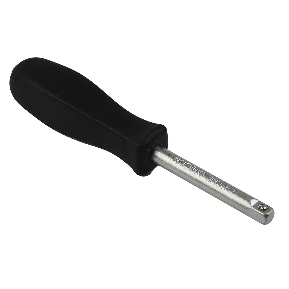 Screwdriver Connecting Rod Small Spinner Square Rod Square Rubber Handle 150mm Black Bottom Hole Connection Handle Best