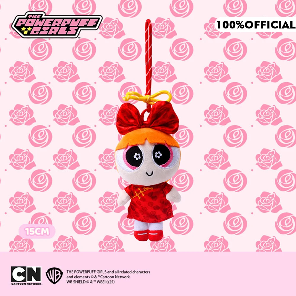 Véritable Cheongsam le Powerpuff filles en peluche poupée porte-clés Anime Girly coeur mignon jouets en peluche sac à dos porte-clés filles cadeaux