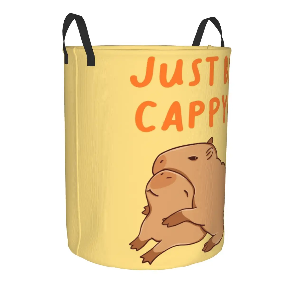 Just Be Cappy And Hug A Capybara Laundry Basket Foldable Clothes Hamper for Nursery Kids Toys Storage Bag