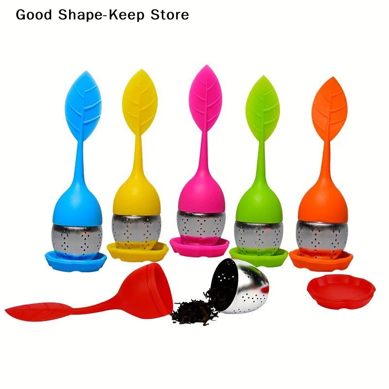 dailySilicone Filters Scented Tea Tools Tea Strainers Tea Infusers Teaware High Temperature Resistance Cute Leaf Teaware