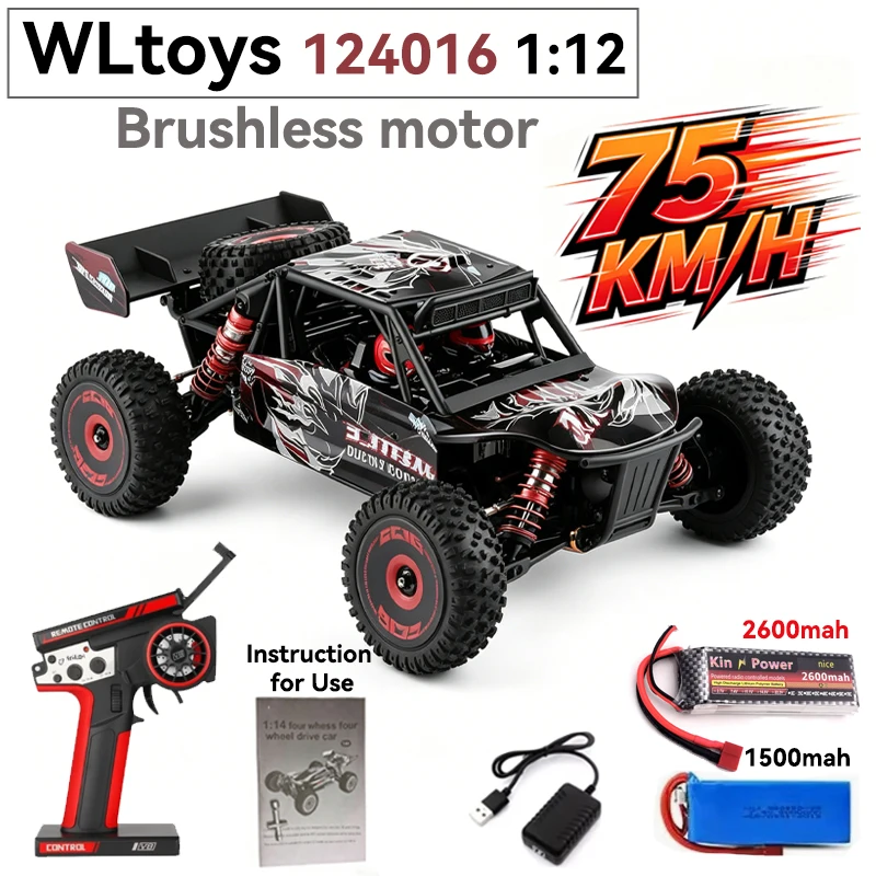 WLtoys 124016 124017 144001 High Speed RC Car 75KM/H 60KM/H 4WD Electric Remote Control Drift ATV for Adults Toy