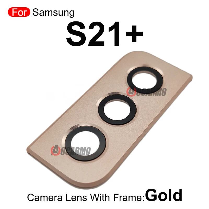 Pink Silver Gold  Black Rear Back Camera Lens With Frame For Samsung Galaxy S21 Plus S21+ Replacement Parts