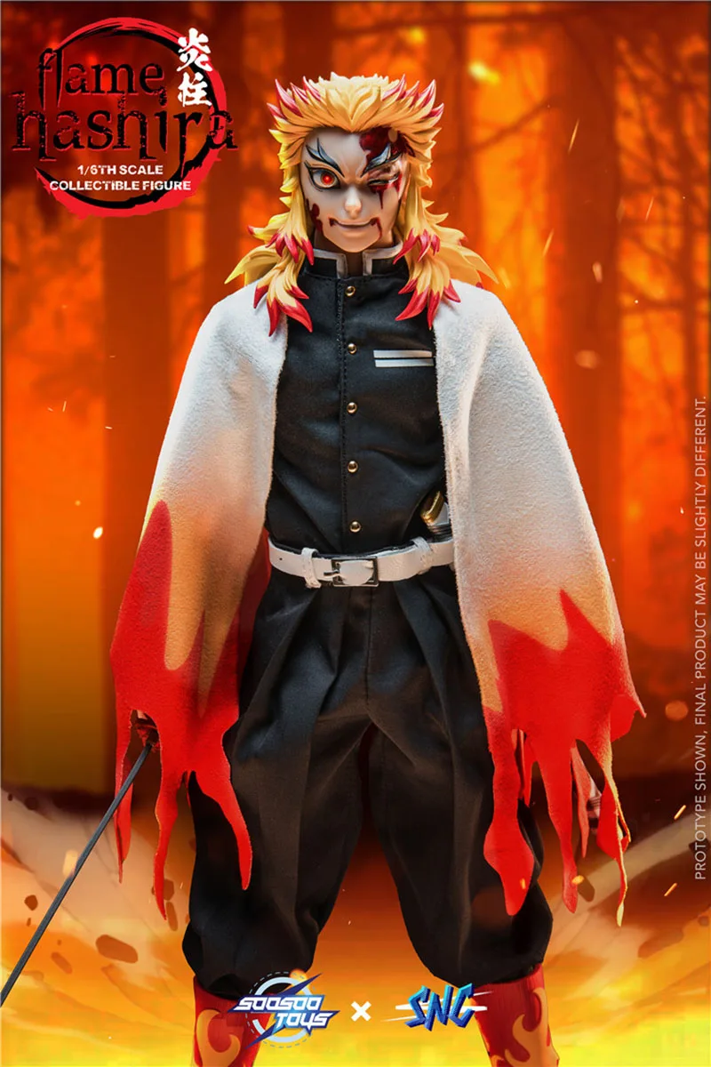 หุ่นตุ๊กตาขยับแขนขาได้สามหัว rengoku รุ่น1/6 SC-001มีสินค้าในสต็อกตุ๊กตาสะสมทั้งชุด