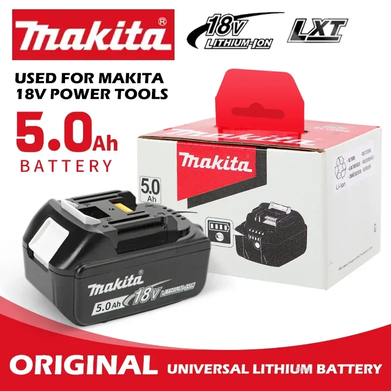 Echter Makita Original 18V 5,0/6,0Ah wiederaufladbarer Lithium-Ionen-Akku für DTD173 TWO04G DTW700 DGA404 Hochwertiges Elektrowerkzeug