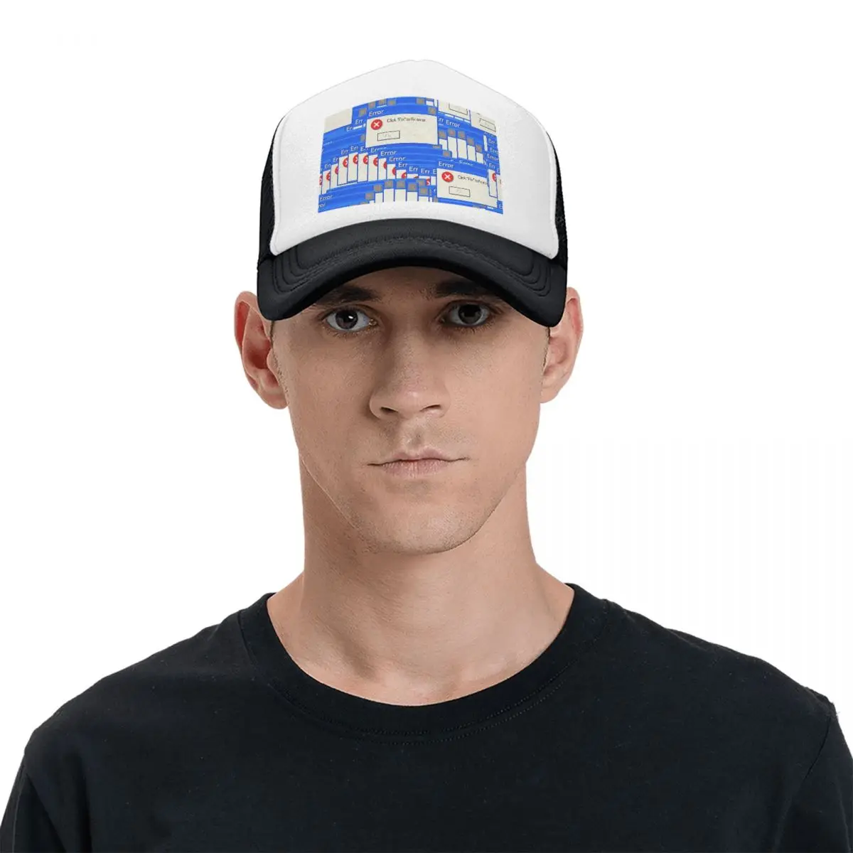 Windows Xp Error Tiled Cap Fashion Mesh Baseball Caps Adjustable Hat Hip Hop Summer Unisex Baseball Hats