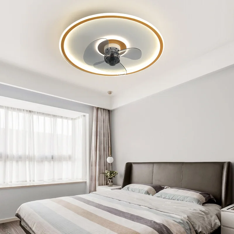 Home Decro led Ceiling lamps Chandelier fan bedroom Ceiling fan with light and control 45cm Indoor Lighting Ventilador