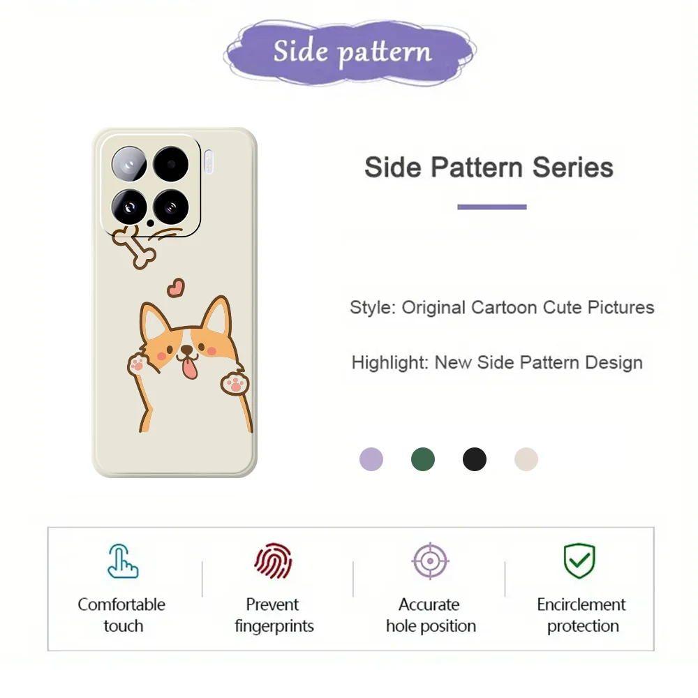 Leuke Corgi Telefoon Case Voor Xiaomi Mi 15 Ultra Mi 14T 13T 11T Pro Cover Voor Xiaomi Mi 13T Pro Mi 11T Pro Siliconen Beschermende Gevallen