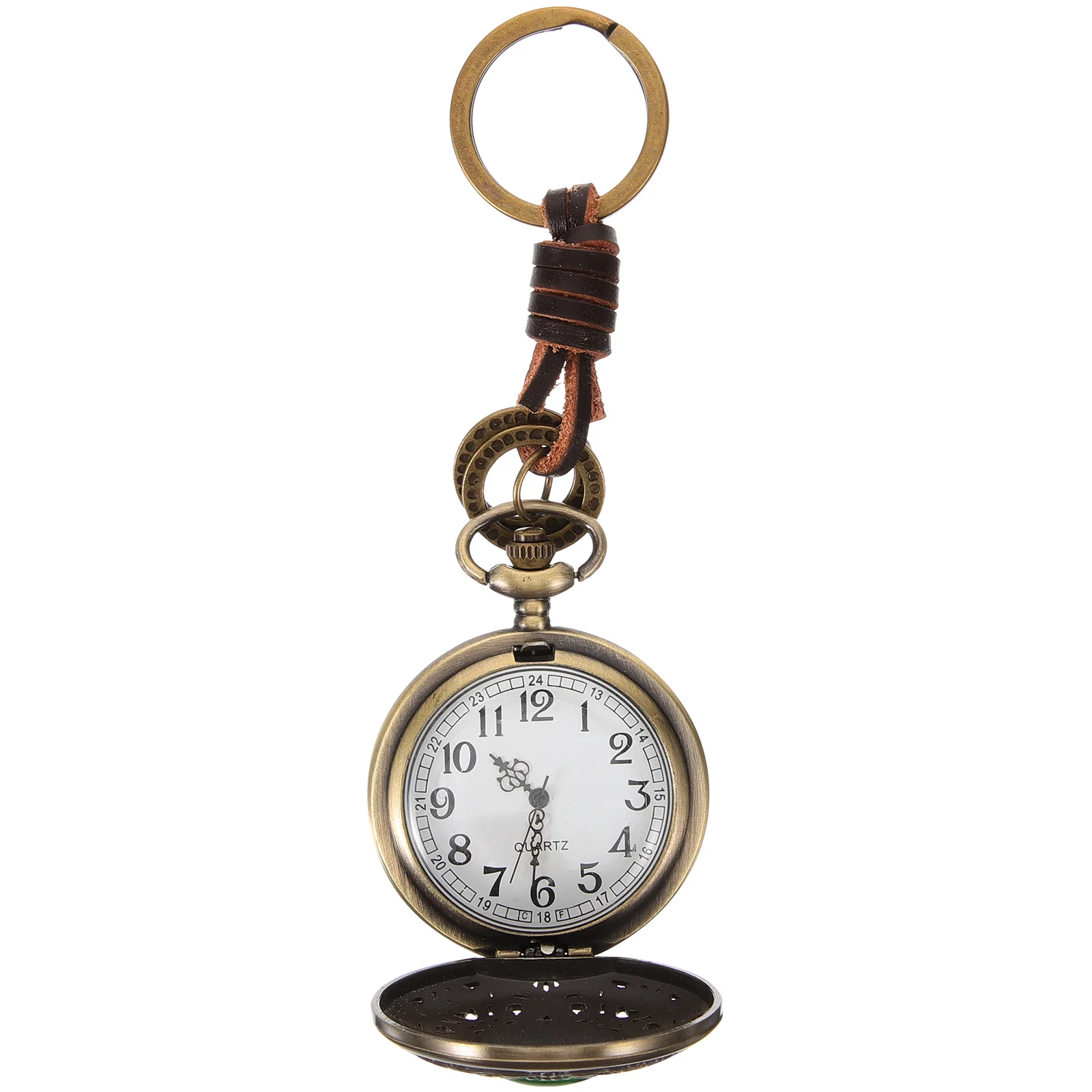 

Vintage Pocket Watch Keychain for Men Women Small Mechanical Quartz Metal Retro Decorative Timepiece Gift Idea