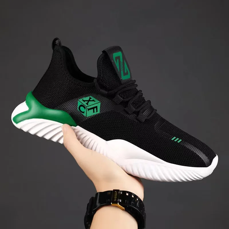 Herren Sneakers Mesh atmungsaktive weiche Sohlen leichte Sportschuhe schnüren laufen bequem lässig vielseitig 2024 Sommer