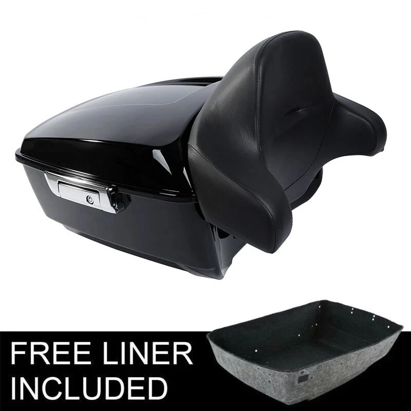 

13.7" King Trunk Luggage Backrest Pad Fit For Harley Street Electra Glide 2014-2026 25