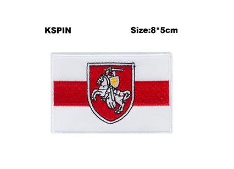 Belarus Flag Embroidery Patches Iron on Saw on Transfer patches Sewing Applications for Clothes in Home&Garden