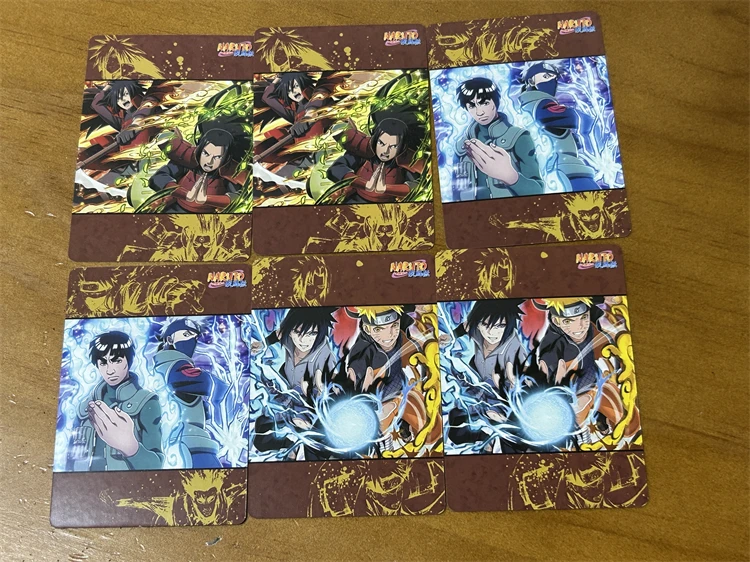 6 sztuk/zestaw podpisu Naruto kolekcjonować karty Flash do samodzielnego sterowania anime z kreskówką prezentową 63x88mm