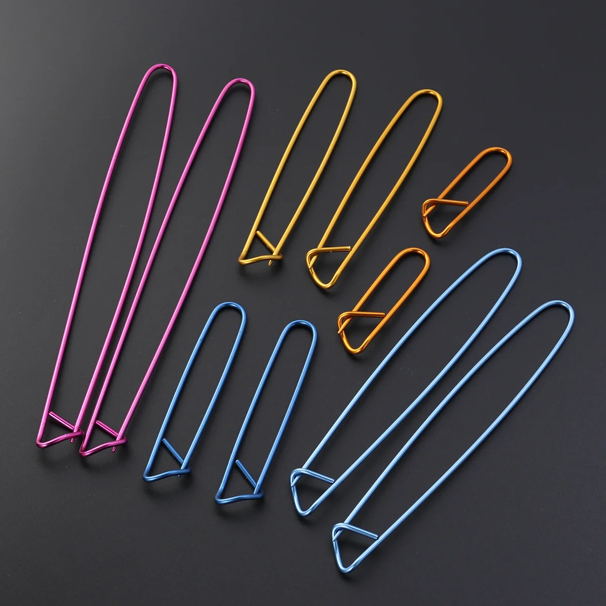 

10pcs Random Colors Yarn Stitch Holder Set Crochet Knitting Needle Alloy Safety (Random Color) stitch holders
