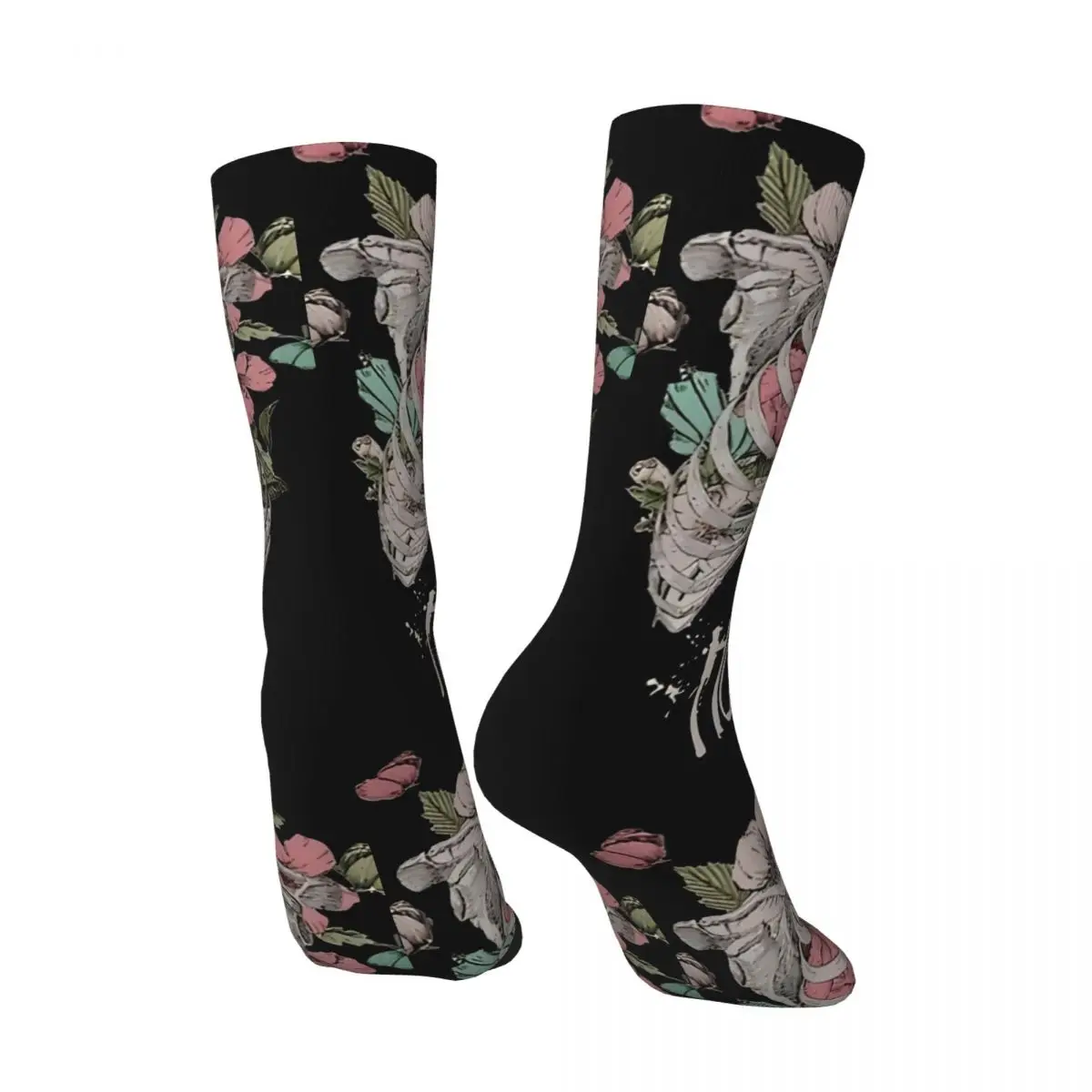 Vintage Unreal Unearth Flower Men's compression Socks Unisex Hozier Harajuku Seamless Printed Novelty Crew Sock