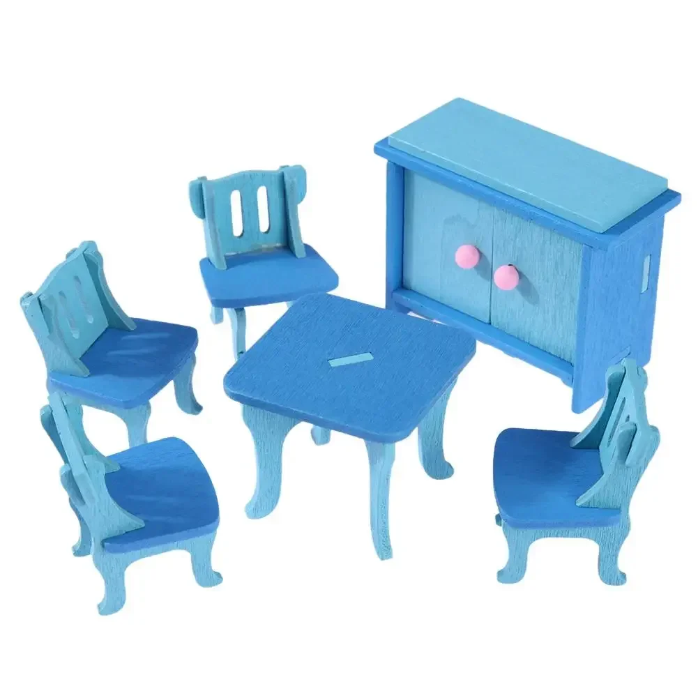 12 set casa delle bambole in legno colorato mobili in miniatura giocattoli modelli di simulazione per bambini bambole decorazioni per la casa regalo di natale