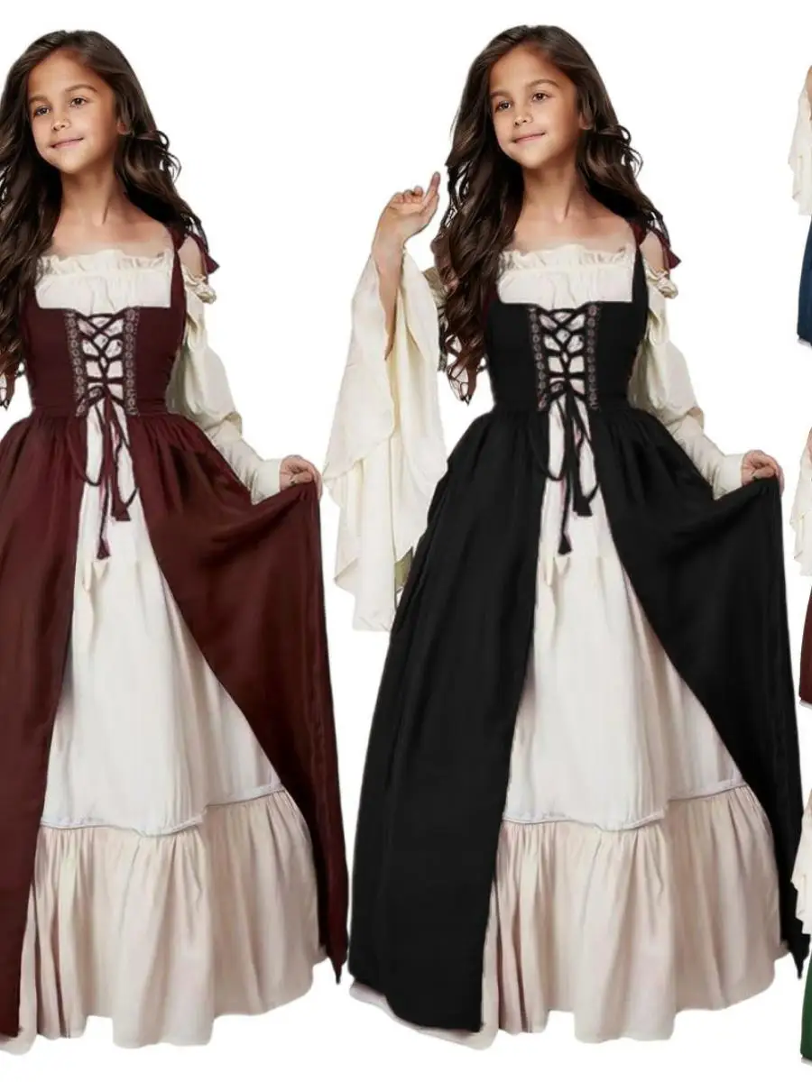 Kostium retro na Halloween, kwadratowy kołnierzyk, styl waisound, miętny renesans, styl cleanfit, linia A, inne, 00% letni styl, styl dr