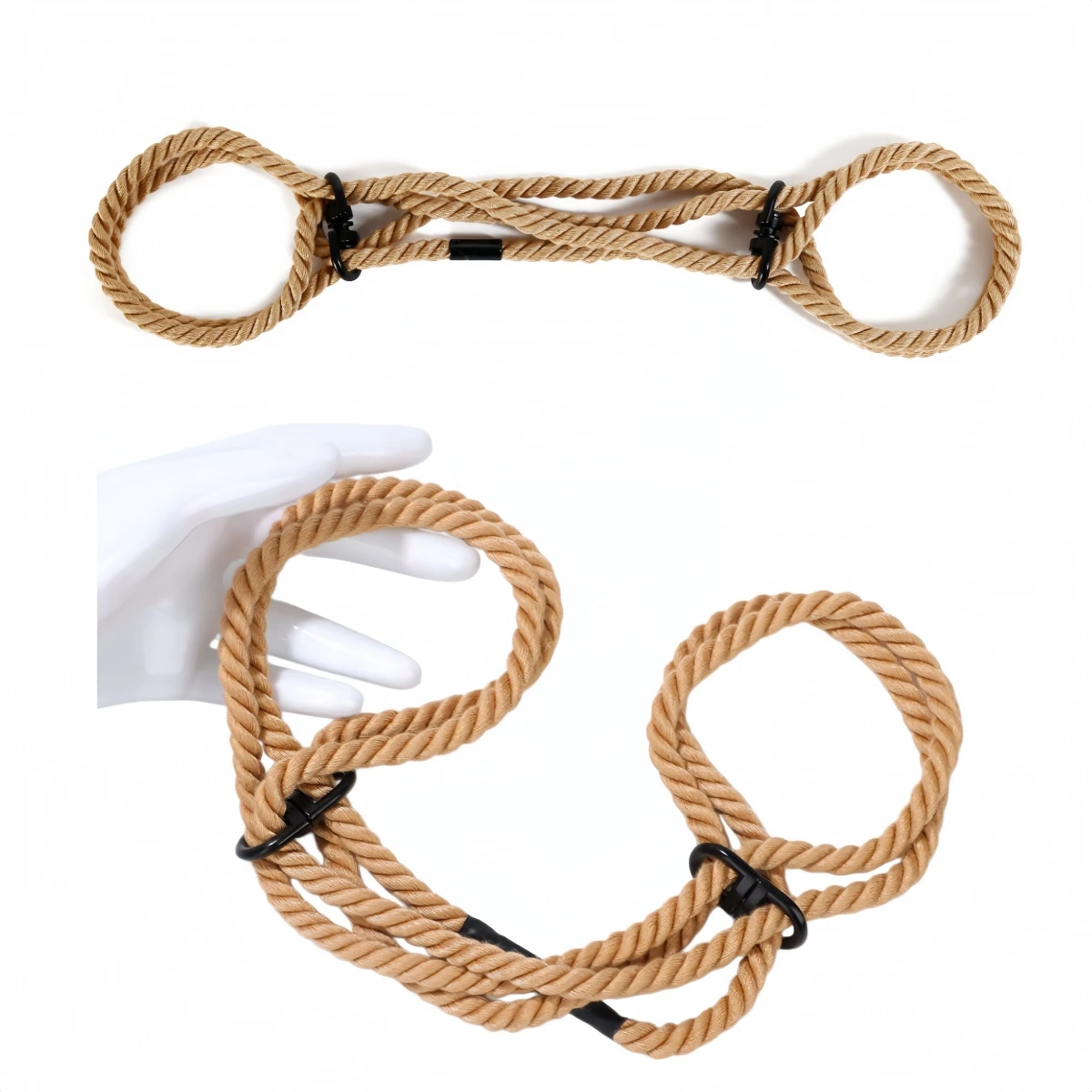 Fashion High-Quality Cotton Rope Handcuffs And Leg Cuffs Multi-functional Stage Props for Party Game Cosplay