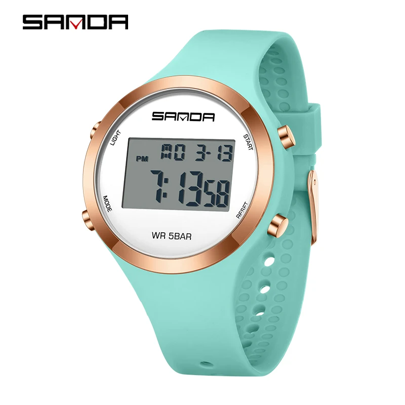 SANDA Meisjes Digitaal Horloge Vrouwen Sporthorloge Voor Vrouwen Wekker Horloge Dames Waterdichte Elektronische Horloges Kinderen Gift