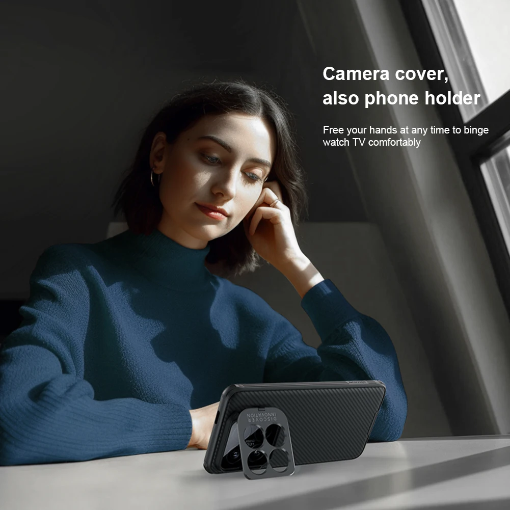 NILLKIN for Xiaomi Mi 14 Pro / 14 5G case precision hole Flip Lens  360 full Camera Protection CamShield Back cover for Mi14