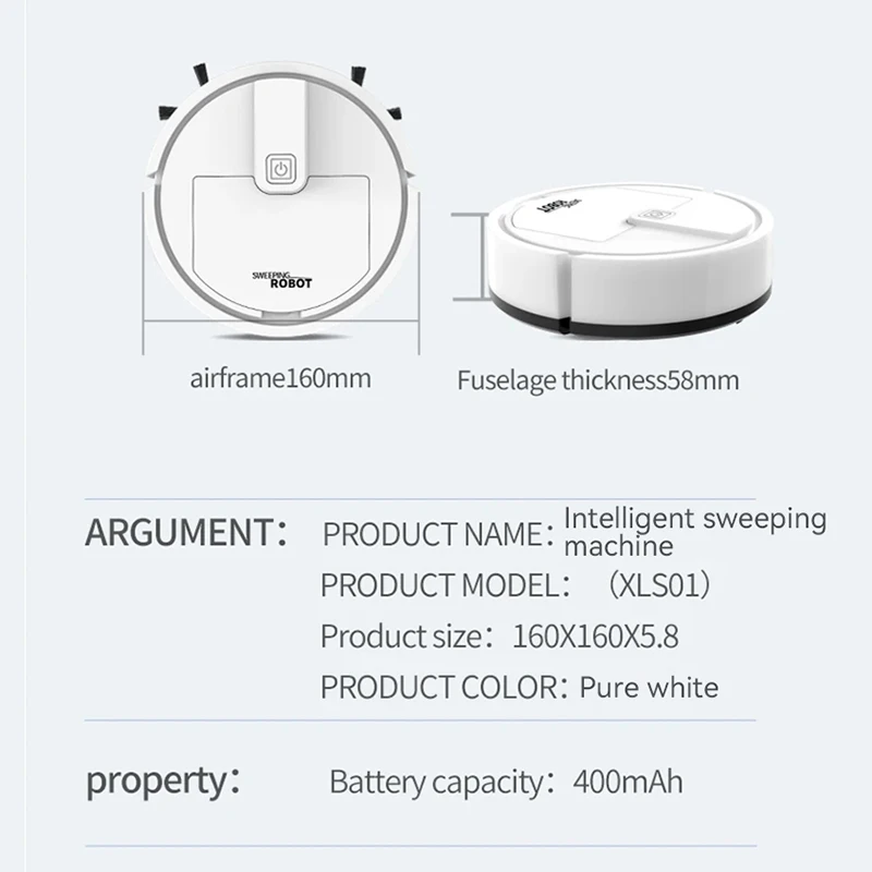 หุ่นยนต์ทำความสะอาดบ้านอัจฉริยะ 3-in-1 ของ Xiaomi เครื่องกวาดฝุ่นแบบชาร์จ USB สำหรับกวาดฝุ่น ขนสัตว์เลี้ยง เครื่องดูดฝุ่น เครื่องใช้ไฟฟ้าภายในบ้าน ของขวัญ
