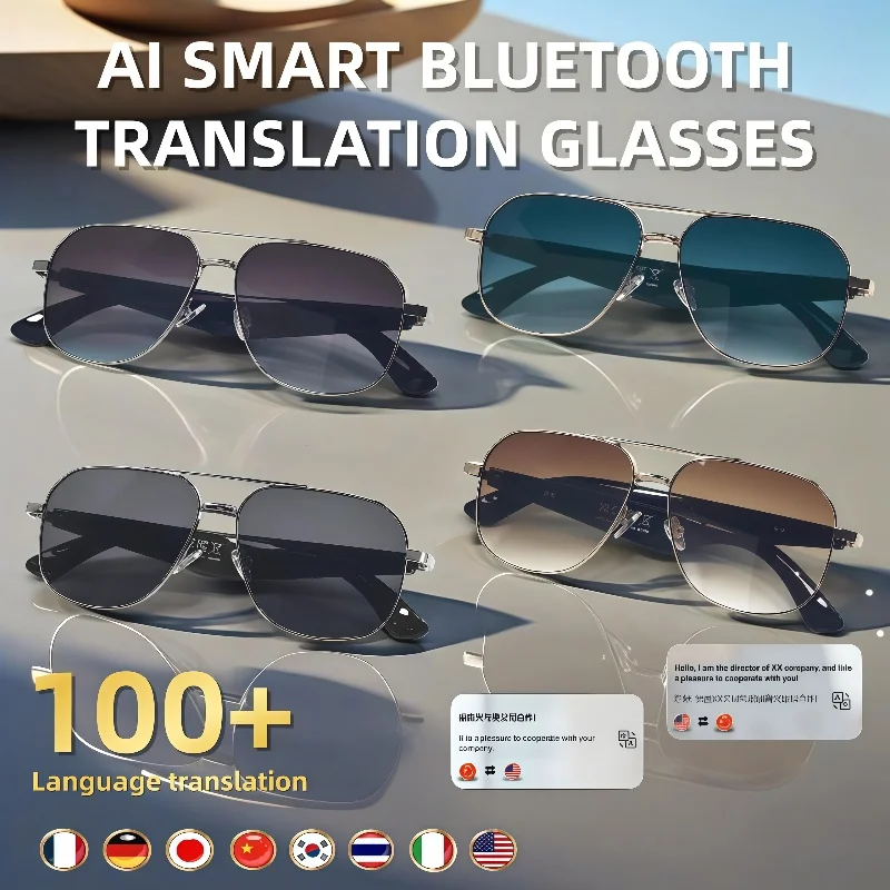 

Умные очки GY100 AI с HD-камерой, Bluetooth 5.4, аккумулятором 110 мАч, шумоподавляющим микрофоном, функцией звонков по Bluetooth и воспроизведения музыки, для мужчин и женщин