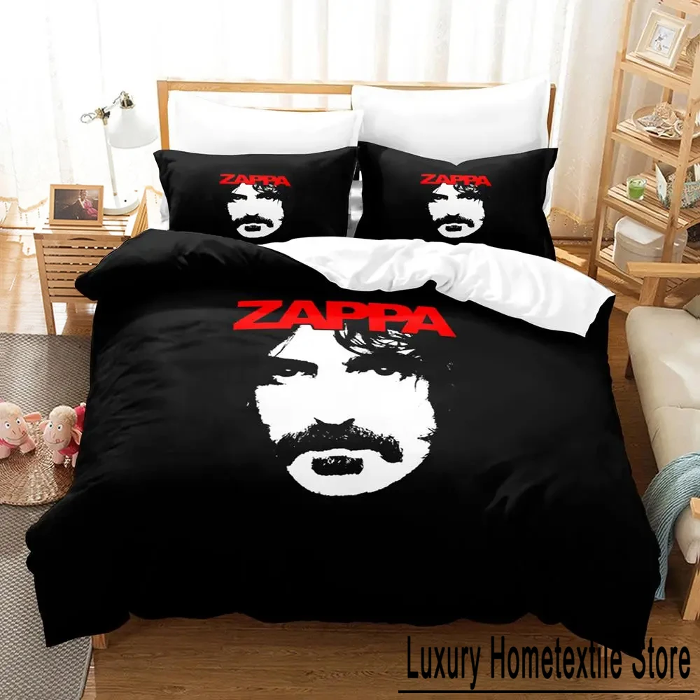 Frank Zappa Boys Bedroom Bedspread Single Twin Full Queen King Size Aldult 3D Bedding Set 2024  Quilt Cover Pillowcase