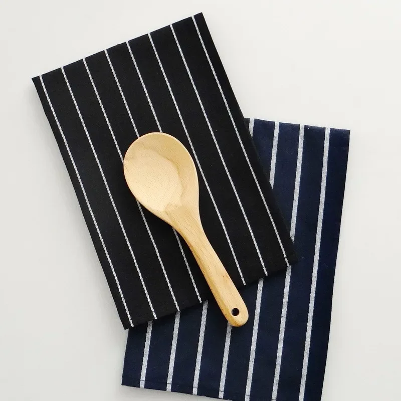 

1Pc 40x60cm Kitchen Cotton Tea Towel Dish Cleaning Cloth Lattice Striped Home Party Decor Table Dinner Napkin