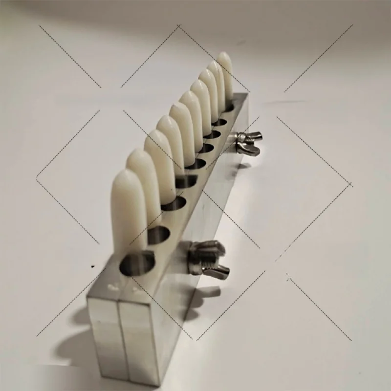 10-Cavity Aluminum Suppository Mold - Laboratory Grade Manual Tool (Custom Sizes Available)