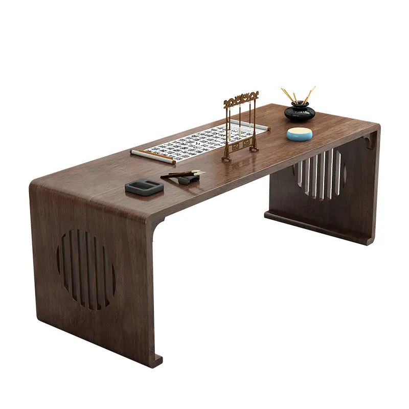 

CZ solid wood Sinology table long study antique desk painting and calligraphy table log training calligraphy practice