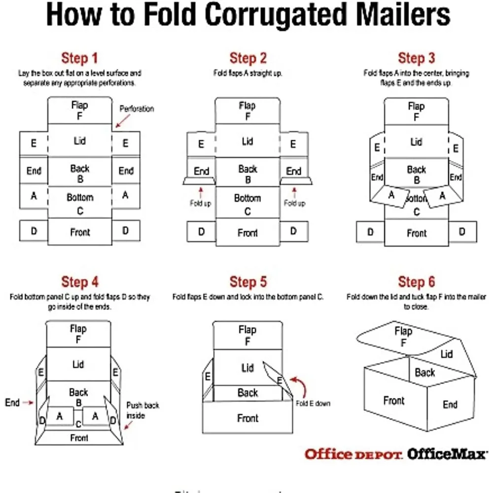 White Foldable Corrugated Cardboard Mailers - 4x4x2 Shipping Boxes for Secure Packaging, Mailing, Moving, Storage, and Organizat