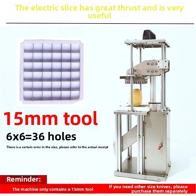 Multifunctionele elektrische frietjesmachine Commerciële huishoudelijke keuken Automatische chipsnijmachine - afbeelding 1