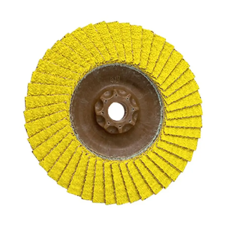 

PLANTEX SunFire Ceramic Trimmable Flap Disc, EcoFriendly Hybrid 40 60 Grit Grinding Wheel, 5 Dia., 5 8 x 11 Hub, Type 29, Made i