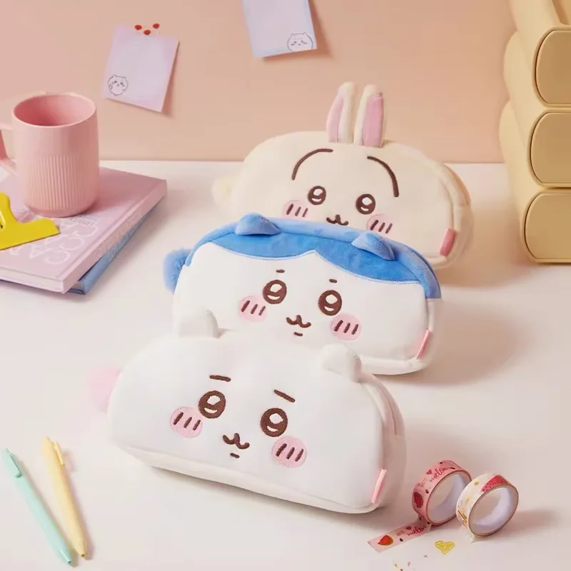 

Chiikawa Plush Pencil Case Kawaii Hachiware Usagi Pen Bag Student Desktop Storage Bag Children New Term Gifts Genuine