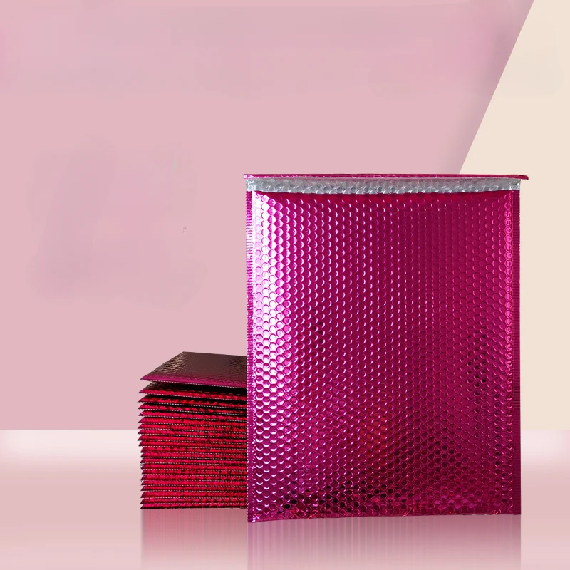 カラフルな泡の形をしたポーチ,50個,金属製の泡の形をしたポーチ,バレンタインデーのギフト用,パッド入りの封筒