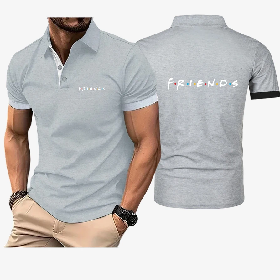 Summer Friends Tv Show Logo Print 2026 Men's Bright Colors Handsome Eye-catching Top Lapel Collar Best Seller Polo Shirt