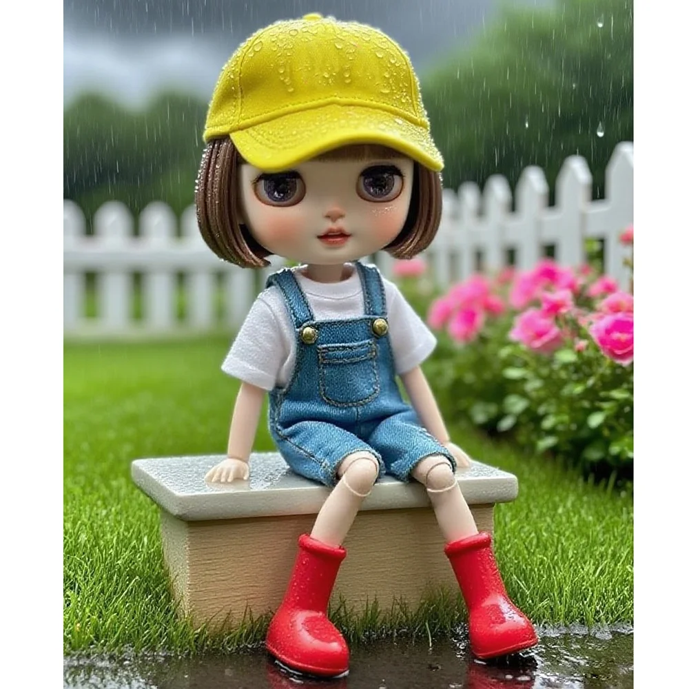 

Blyth OB24 P20, аксессуары для кукольной одежды, полые ярко-красные непромокаемые сапоги, обувь, подходит для девочек, экшн-фигурка, модель для DIY