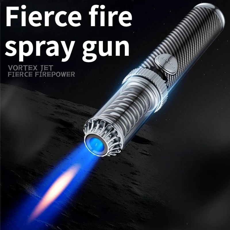 NEW Windproof Blue Flame Shoots Straight Into The Portable Outdoor High-temperature BBQ Grill Cigar Accessories